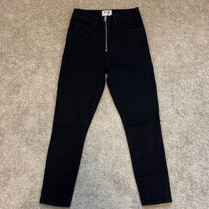 AGOLDE High-Rise Black Zip Jeans